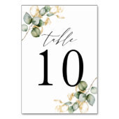 Tischnummer im Grünen 10 (Rückseite)