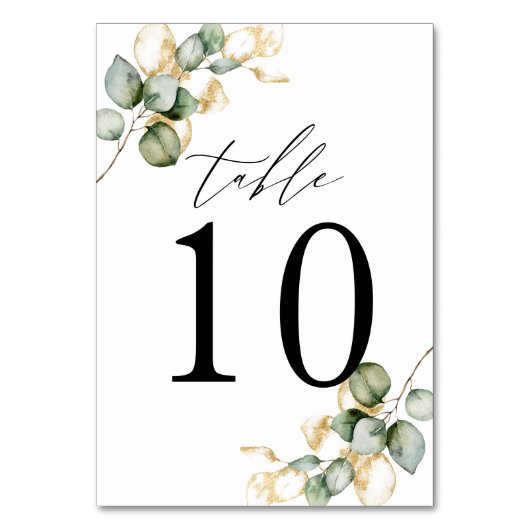 Tischnummer im Grünen 10 (Rückseite)