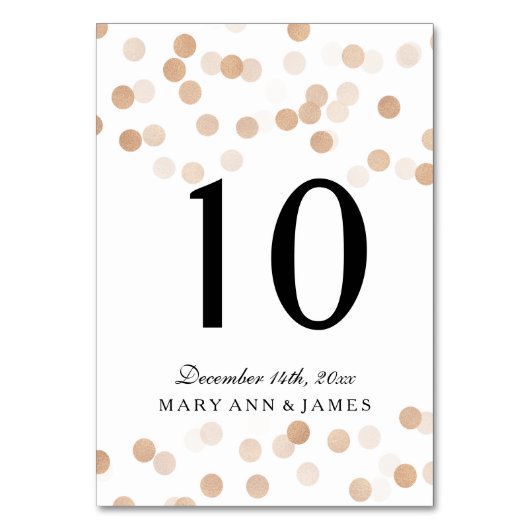 Tischnummer Imitate Kupfer Fohlen Glitzer Lights (Rückseite)