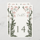 Tischnummer Jugendstil (Vorne/Hinten)