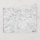 Tischnummer-Karte Aquamarine Holzspitze Postkarte (Rückseite)