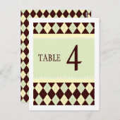 Tischnummer-Karte der neutralen grünen Gelben Raut Postkarte (Vorne/Hinten)