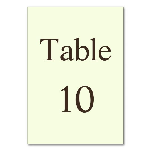 Tischnummer-Karte Einzigartig Solid-Color Tischnummer (Vorderseite)