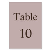 Tischnummer-Karte Einzigartig Solid-Color Tischnummer (Rückseite)