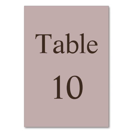 Tischnummer-Karte Einzigartig Solid-Color Tischnummer (Rückseite)