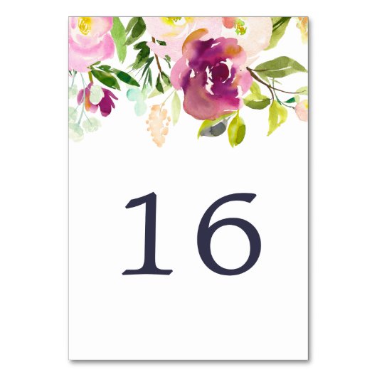 Tischnummer-Karte für lebendiges Blut Tischnummer (Vorderseite)