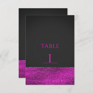 Tischnummer-Karte für moderne Glam Sequins Rosa un Einladung