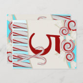 Tischnummer-Karte für Pfefferminzbonbons Postkarte (Vorne/Hinten)