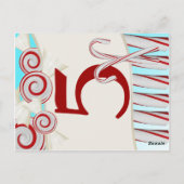 Tischnummer-Karte für Pfefferminzbonbons Postkarte (Rückseite)