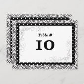 Tischnummer-Karte für Sonderveranstaltungen Postkarte (Vorne/Hinten)