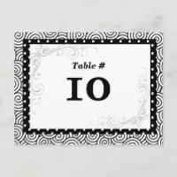 Tischnummer-Karte für Sonderveranstaltungen