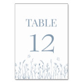 Tischnummer-Karte für Wildblume und Schmetterlinge Tischnummer (Rückseite)