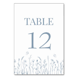 Tischnummer-Karte für Wildblume und Schmetterlinge Tischnummer