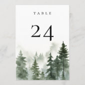 Tischnummer-Karte für Wildkiefernwälder Programm (Rückseite)