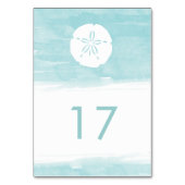 Tischnummer-Karten für Aquarellfarben-Dollar Tischnummer (Rückseite)