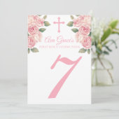 Tischnummer-Karten für die Blumengemeinde Einladung (Stehend Vorderseite)