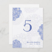 Tischnummer-Karten für künstlerische Hydrangeas Postkarte (Vorne/Hinten)