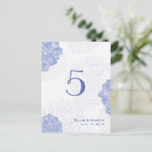 Tischnummer-Karten für künstlerische Hydrangeas Postkarte (Stehend Vorderseite)