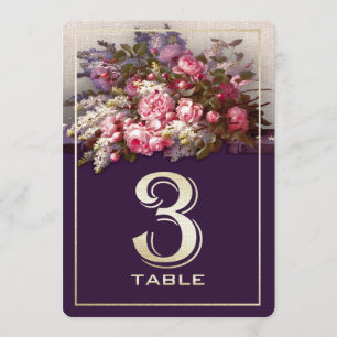 Tischnummer-Karten für Party-Blumenbemalung Einladung