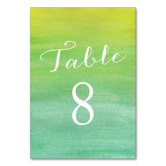 Tischnummer-Karten für reine Liebe / Limoner Smara Tischnummer (Vorderseite)