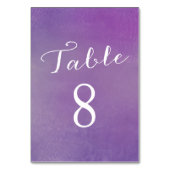 Tischnummer-Karten für reine Liebe/Violett Tischnummer (Vorderseite)