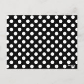 Tischnummer-Karten für Schwarz-Weiß-Polka Postkarte (Rückseite)