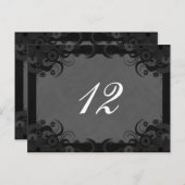 Tischnummer-Karten mit schwarzem und grauem Empfan Postkarte (Vorne/Hinten)