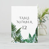 Tischnummer-Karten-Waldbedeckung Einladung (Stehend Vorderseite)