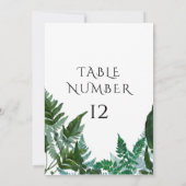 Tischnummer-Karten-Waldbedeckung Einladung (Rückseite)