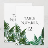 Tischnummer-Karten-Waldbedeckung Einladung (Vorne/Hinten)