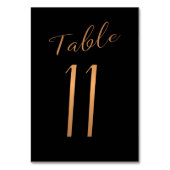 Tischnummer Kupfergold Glitzer schwarz (Rückseite)
