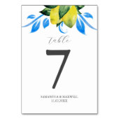 Tischnummer Lemons Italienische Hochzeit (Vorderseite)