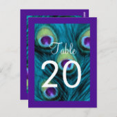 Tischnummer Lila Aquamariner Pfau (Vorne/Hinten)