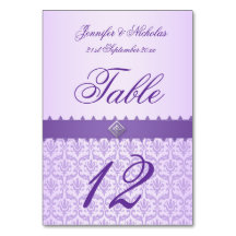 Tischnummer Lilac Damask & Lila Multifunktionsleis