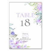 Tischnummer | Lilac Floral Frame (Vorderseite)