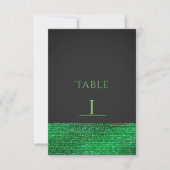 Tischnummer Lime Green Modern Glam Sequins (Vorderseite)