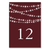 Tischnummer - Marsala Twinkle Lights (Vorderseite)