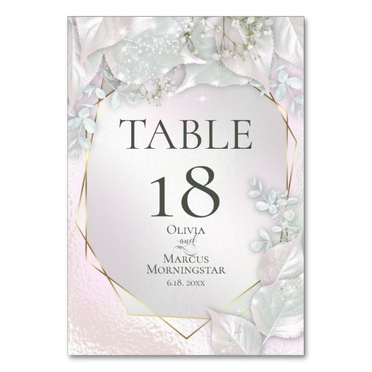 Tischnummer | Misty Pink Pearl Shimmer (Vorderseite)