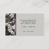 Tischnummer mit Empfang-Adresse (Rückseite)