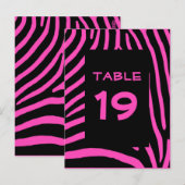 Tischnummer mit rosa Zebrastreifen (Vorne/Hinten)