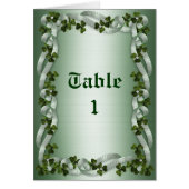 Tischnummer Mitteilungskarten Irish Wedding (Vorne)