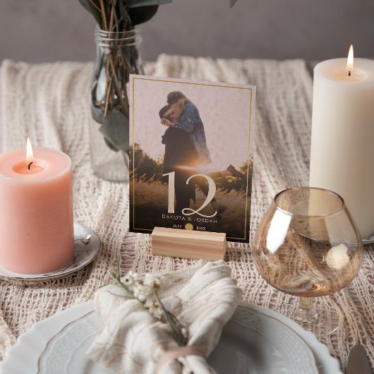 Tischnummer | Moderne Typografie und Gold - Foto