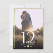 Tischnummer | Moderne Typografie und Gold - Foto (Vorderseite)