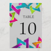 Tischnummer Multicolored Star von David Silver (Rückseite)