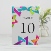 Tischnummer Multicolored Star von David Silver (Stehend Vorderseite)