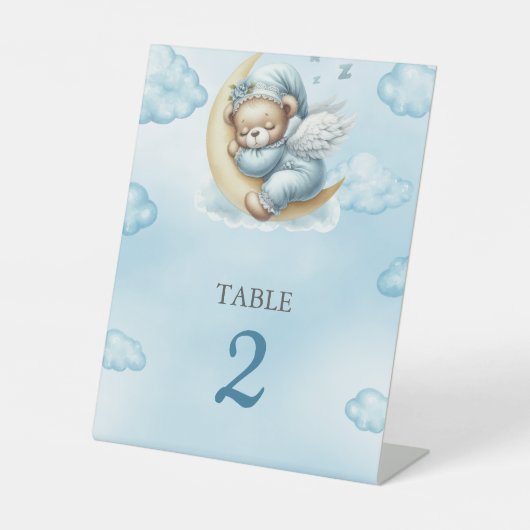 Tischnummer Oh Baby Teddy Bear Sockelschild (Vorderseite)