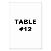 Tischnummer Party- und Empfang-Karte (Vorderseite)