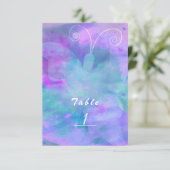 Tischnummer Pastel Watercolor Butterfly (Stehend Vorderseite)