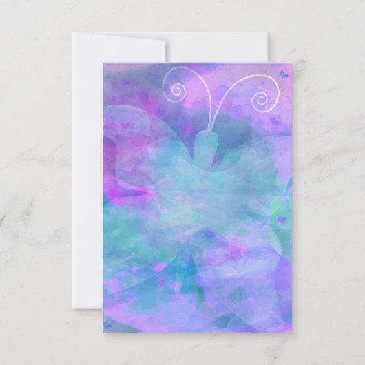 Tischnummer Pastel Watercolor Butterfly (Rückseite)