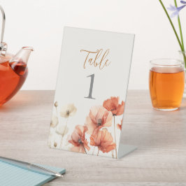 Tischnummer Pedestal-Zeichen Sockelschild